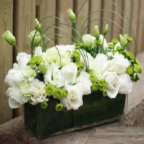 商务台花 玻璃花瓶台花